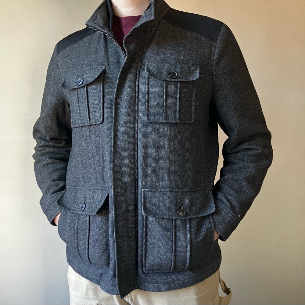Tommy Hilfiger | Wool Blend Field Military Style Pea Coat
